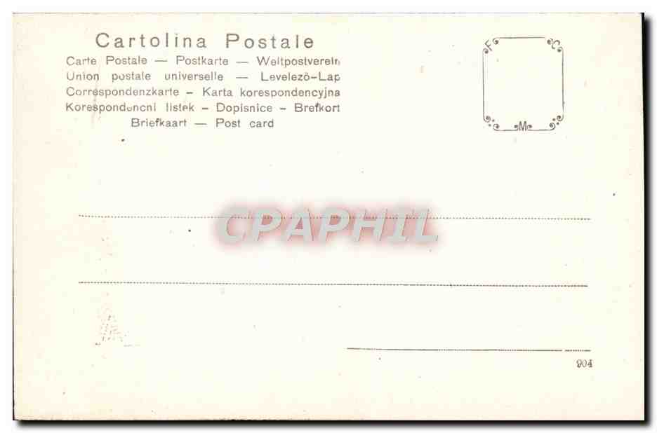 CPA Padova Basilica di S Antonio Il Chiostro — Rückseite