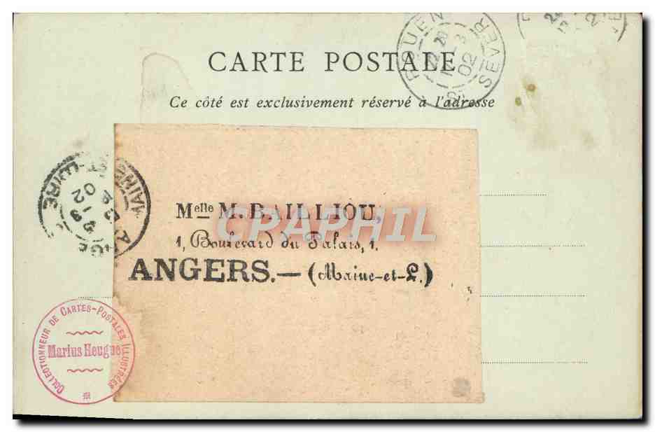 CPA Rouen La Cathedrale — Verso