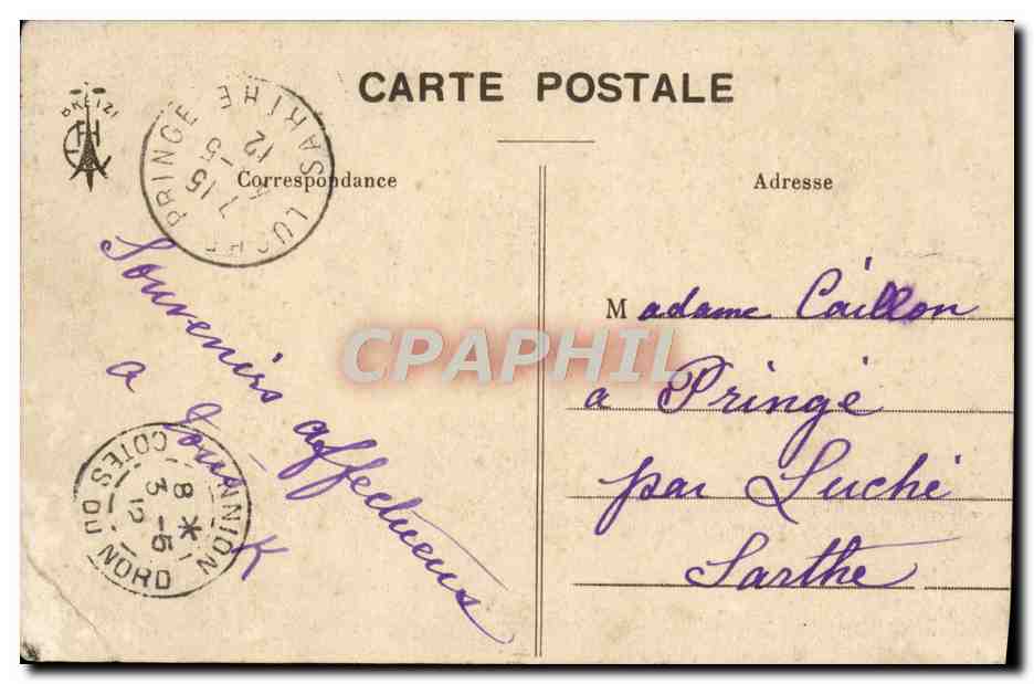 CPA Les Lits Clos Le Berceau Folklore — Verso