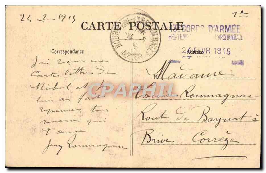CPA Bourbon L'Archambault Vue generale — Verso