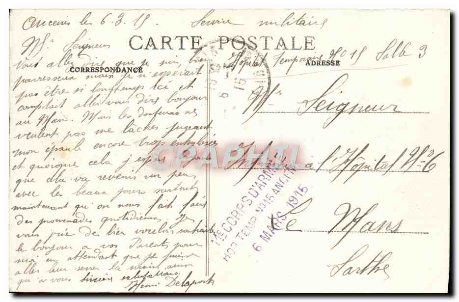 CPA Ancenis Vue Generale Cote Ouest a l'horizon le clocher de Saint Gereac — Rückseite