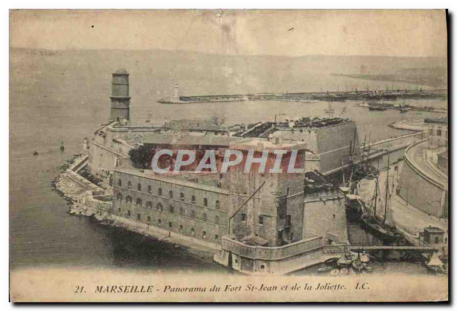 CPA Marseille Panorama du Fort St Jean et de la Joliette
