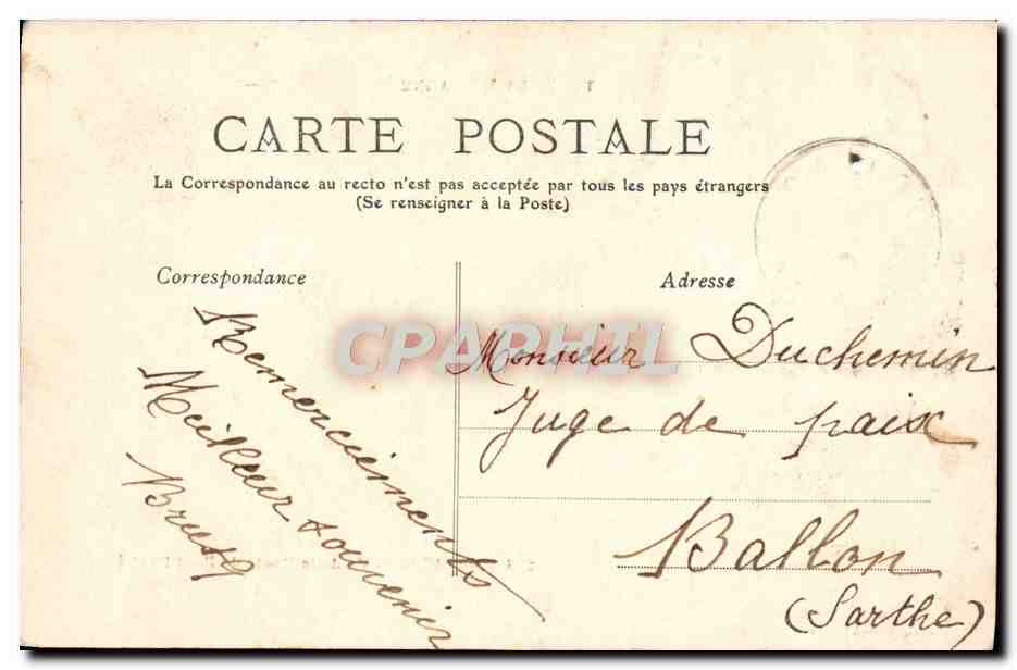 CPA Audierne Vu de la route de Pont L'Abbe — Rückseite