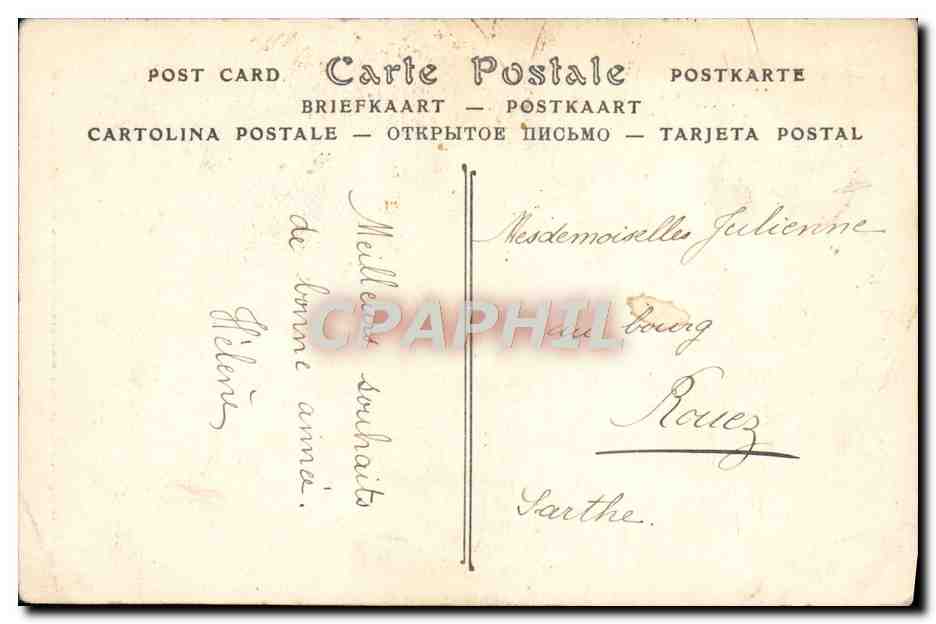 CPA Bouquetiere de la Place Notre Dame a Rouen 1815 Foklore — Rückseite