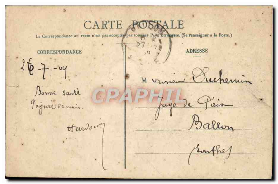 CPA Au pays de paludiers Une partie de piquet Cartes Folklore — Rückseite