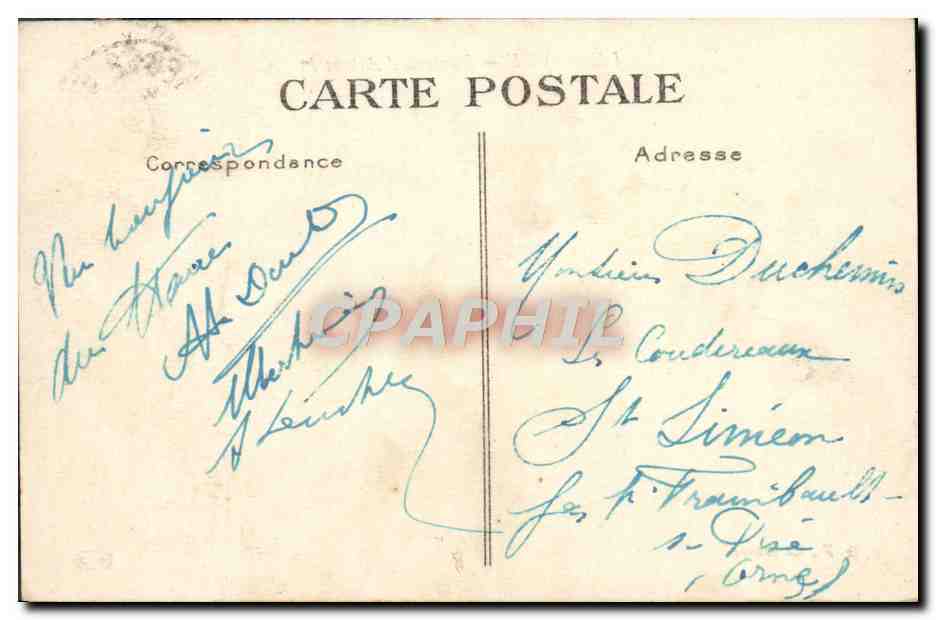 CPA La Havre Boulevard Albert 1er Tramway — Rückseite