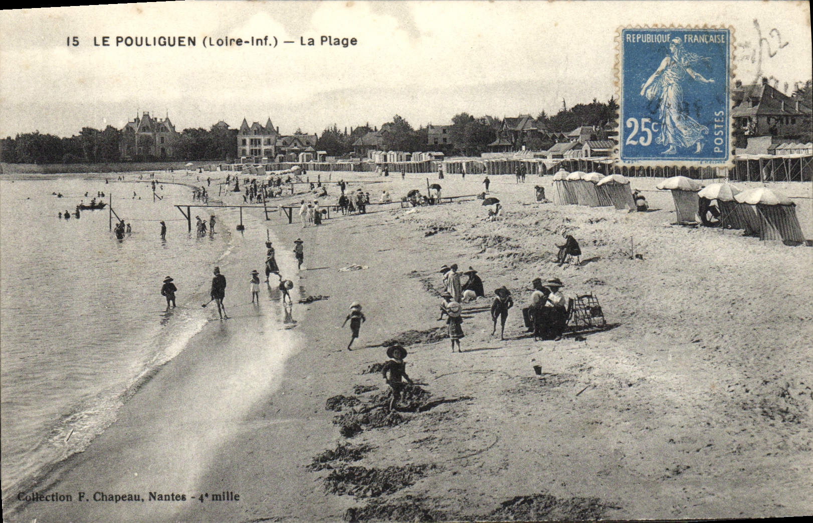 CPA Le Pouliguen La Plage 