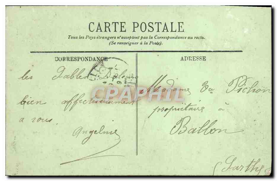 CPA Les Sables D'Olonne Le Casino et la Terrasse — Rückseite
