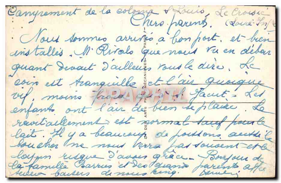 CPA Le Croisic Le Port de L'Aiguillon Bateaux — Rückseite