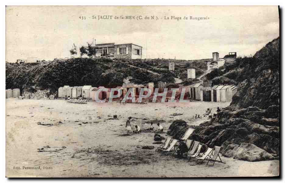 CPA St Jacut de la Mer La Plage de Rougerais