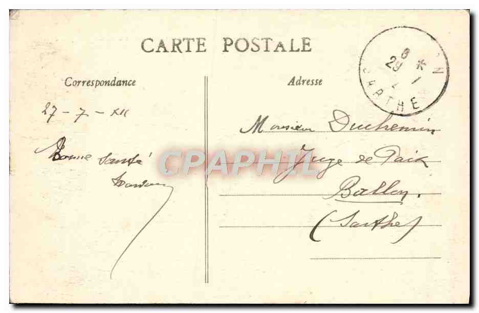 CPA Le Croisic Les Rochers du Semaphore — Rückseite