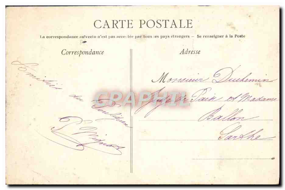 CPA Le Pouliguen Barque de Peche — Rückseite