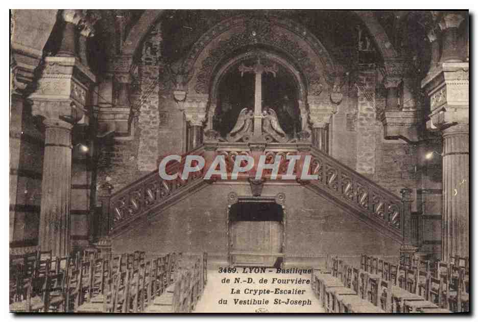 LYON - Basilique de N.-D. de Fourvière — La Crypte-Escalier du Vestibule St-Joseph — n° 3469