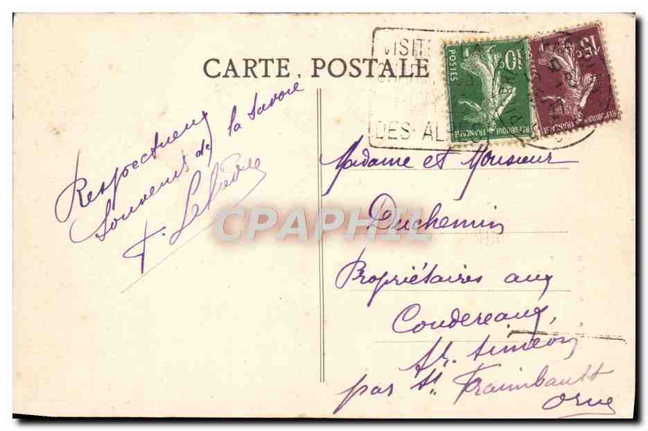 CPA Aix les Bains Le Monument des Combattants Militaria — Rückseite