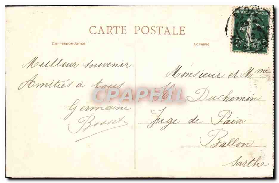 CPA Blois Le Chateau L'Attique — Back