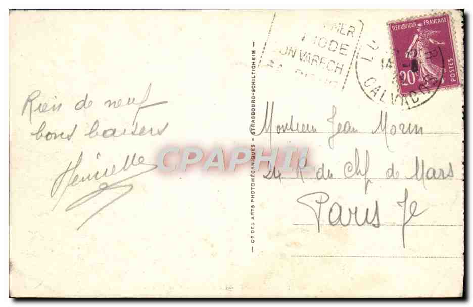 CPA Luc sur Mer La Plage Vers la Falaise — Verso