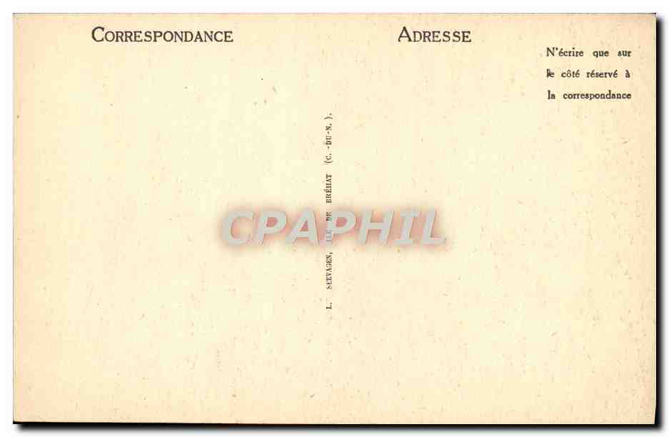 CPA Ile De Brehat Anse de Ros Losquet Seevagen — Verso