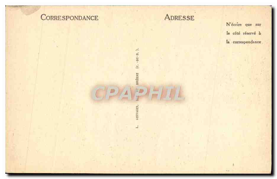 CPA Ile De Brehat Chapelle Saint Michel Seevagen — Verso