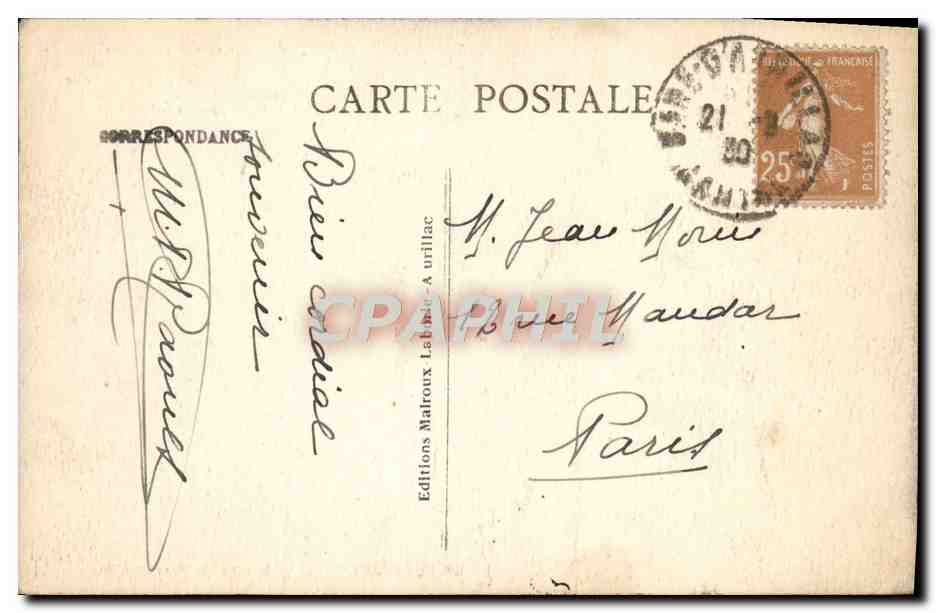 CPA En Auvergne Sur La Passerelle — Verso