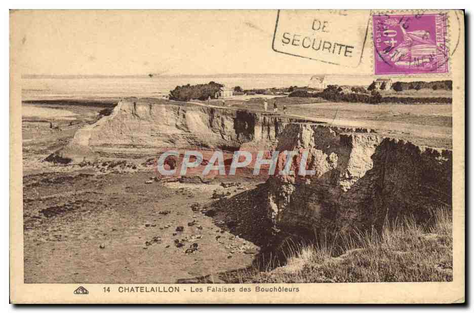 CPA Chatelaillon Les falaises des Boucholeurs
