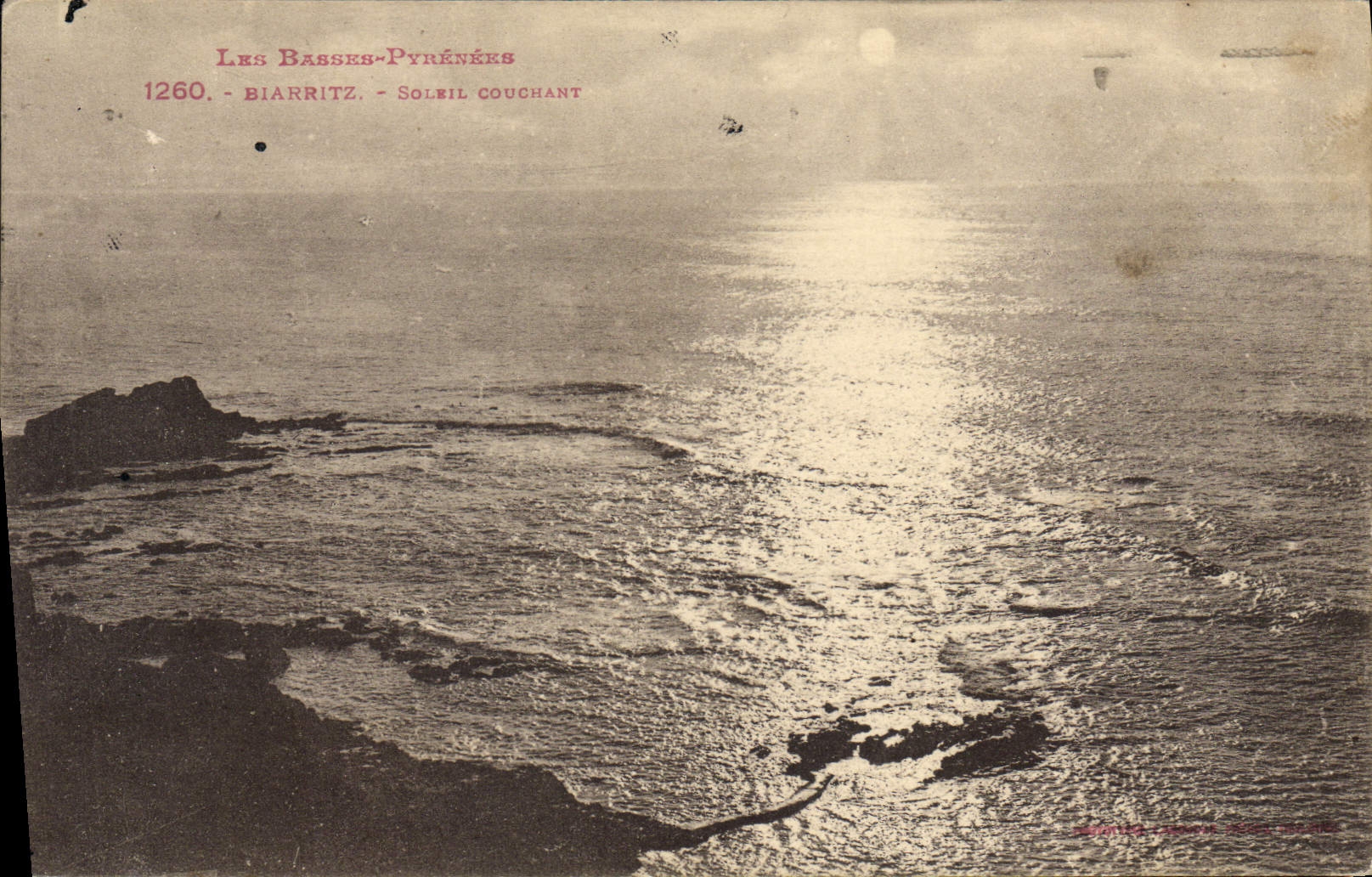 CPA Biarritz Soleil couchant