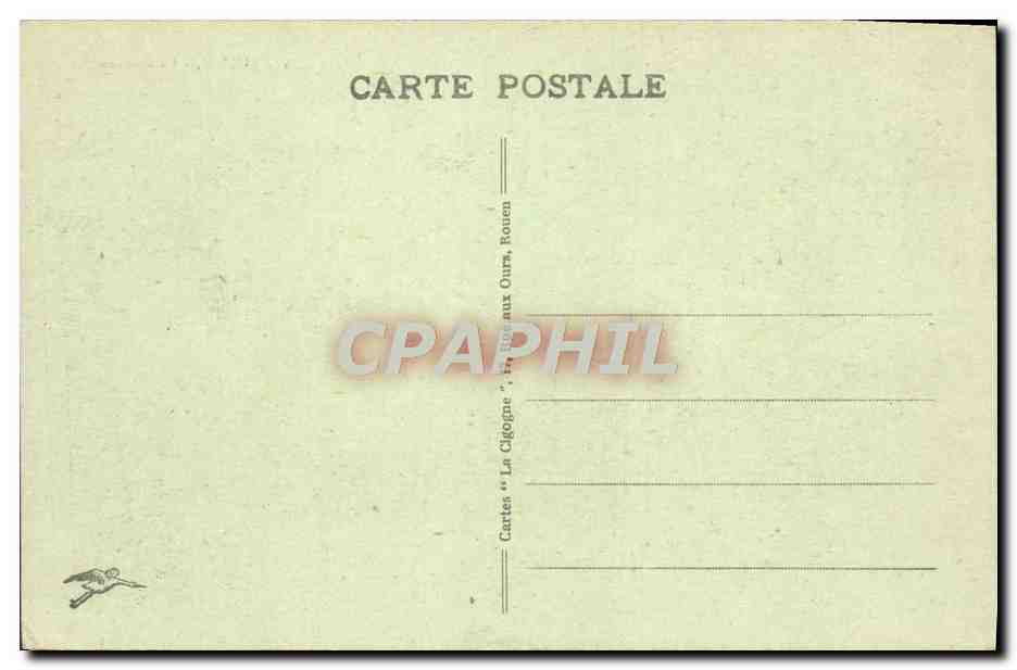 CPA Rouen La Douane — Rückseite