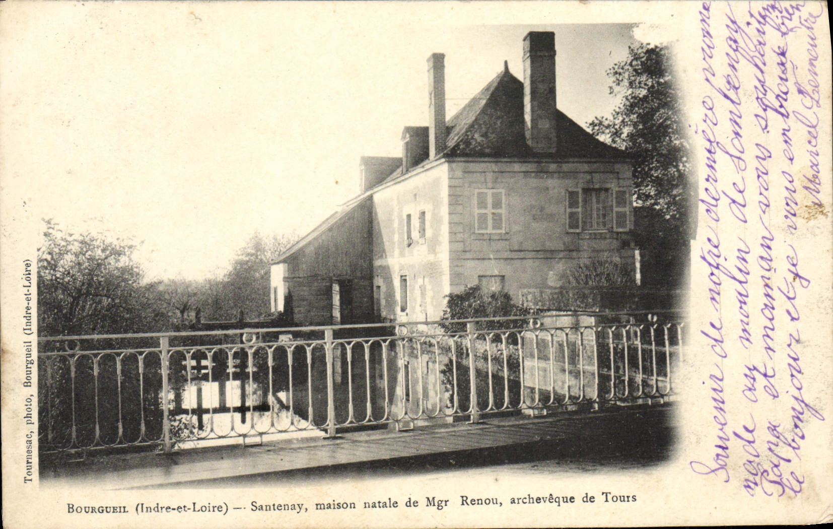 CPA Bourgueil Santennay Maison natale de Mgr Renou archeveque de Tours