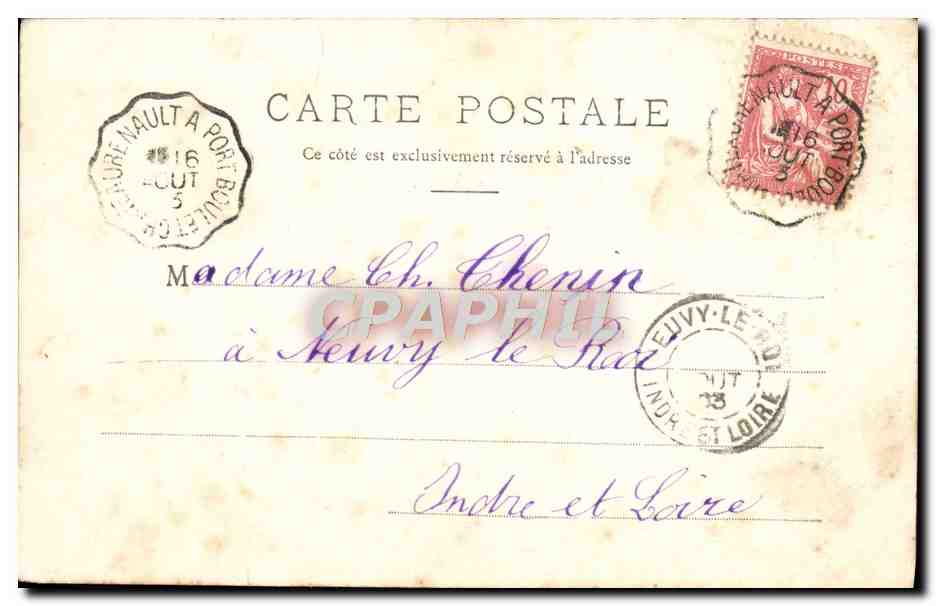 CPA Bourgueil Santennay Maison natale de Mgr Renou archeveque de Tours — Rückseite