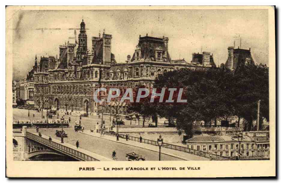 CPA Paris Le Pont D'Arcole Et L'Hotel De Ville