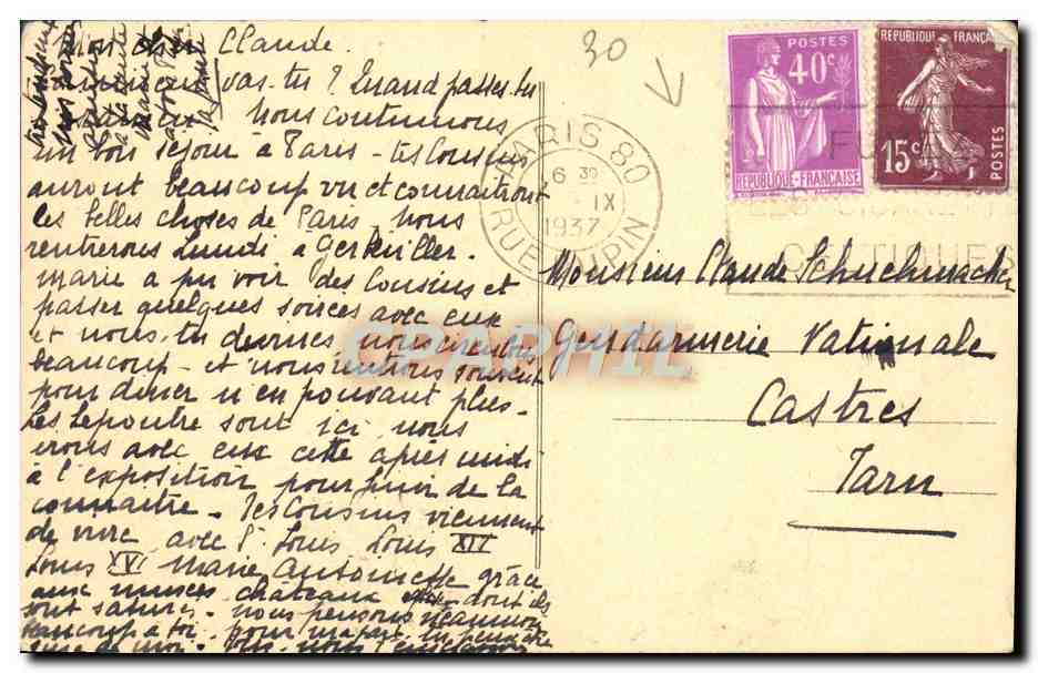 CPA Paris Le Pont D'Arcole Et L'Hotel De Ville — Verso