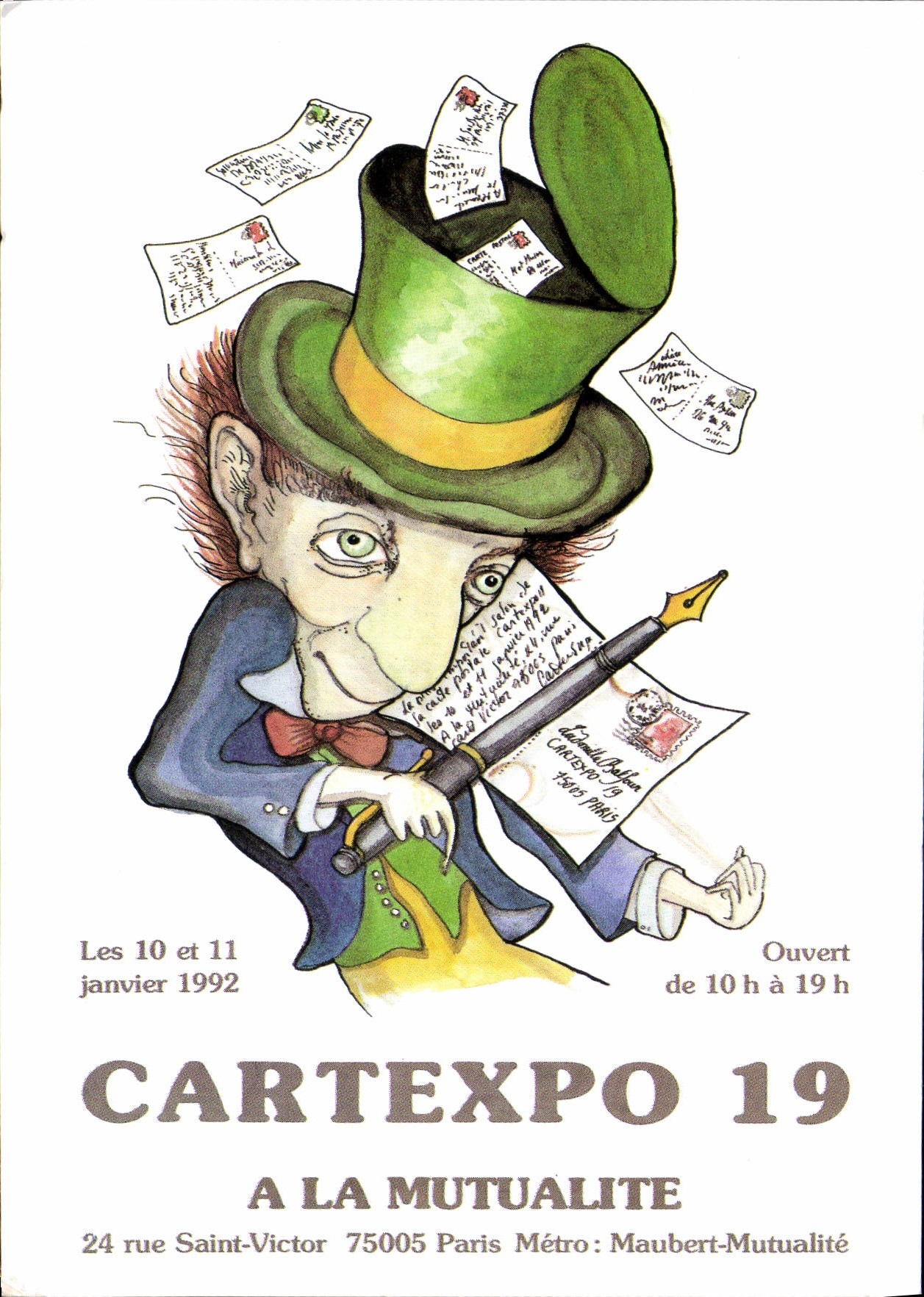 CPM Cartexpo 19 Salon de la carte postale Ludmilla Balfour Mutualite Rue Saint Victor Paris 