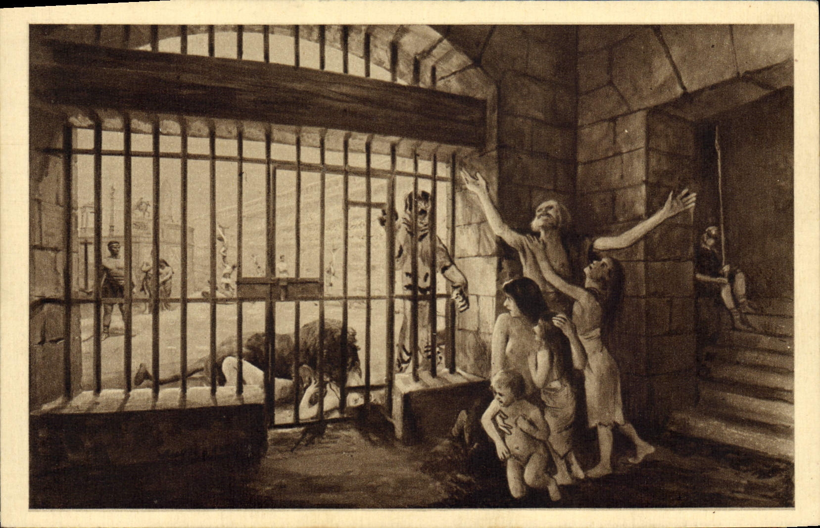 CPA Paris Musee Grevin Le cirque Les catacombes Lion