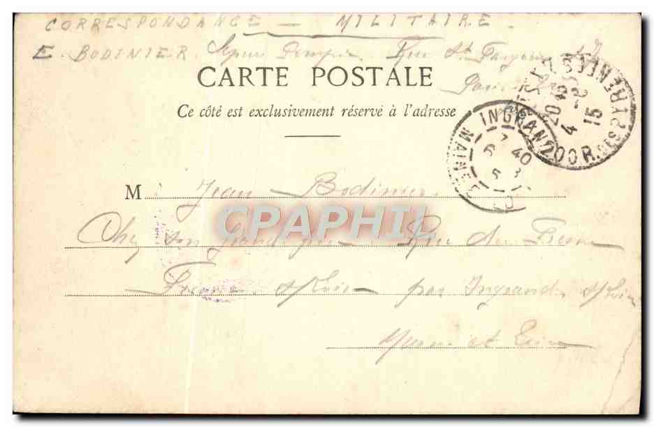 CPA Paris Buttes Chaumont Entre les Roches — Verso