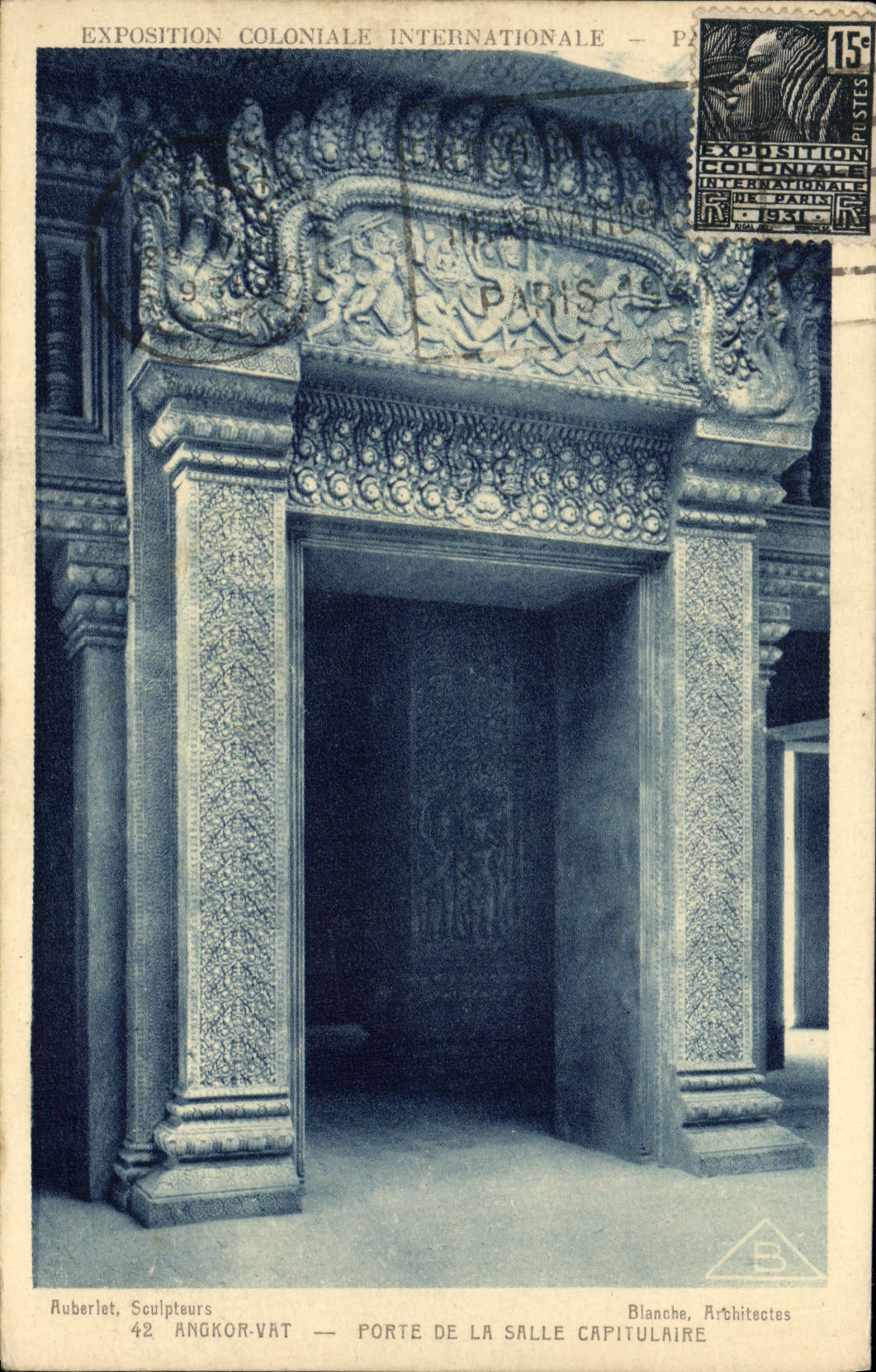 Tor der Kapitelhalle — Angkor-Vat — Internationale Kolonialausstellung Paris 1931 — Ruberlet & Blanche