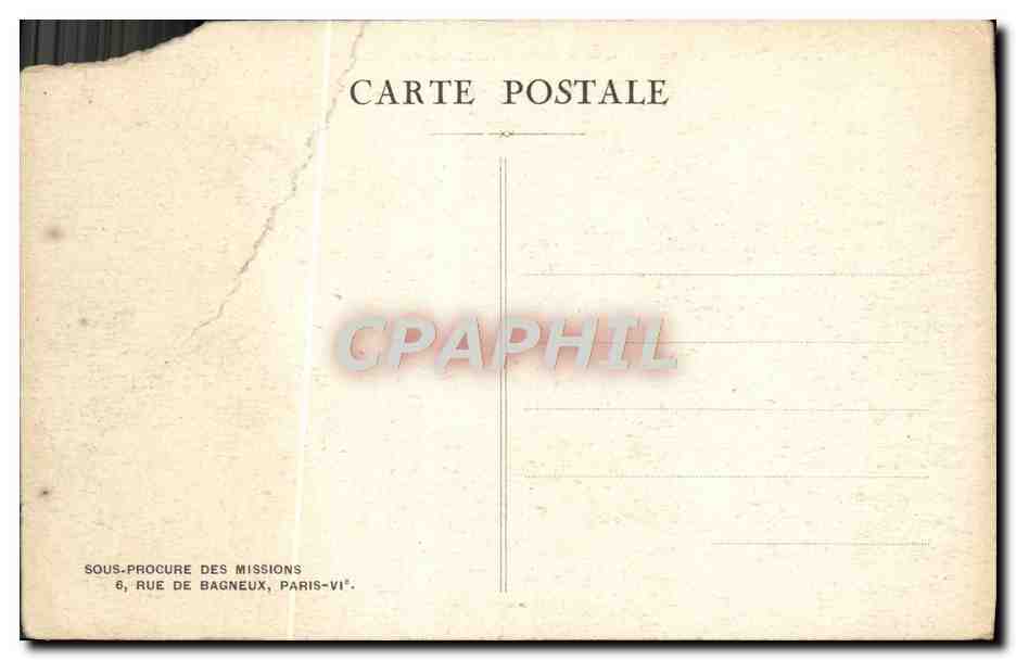 CPA Missions des peres Maristes en Oceanie Arrivee du bateau de la Mission a Bougainville Archipel des Salomon — Rückseite