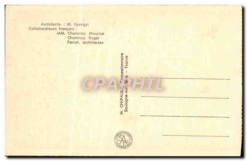 Pavillon de la Hongrie — Exposition Internationale Paris 1937 — H. Chipault, Boulogne-sur-Seine — Reverso