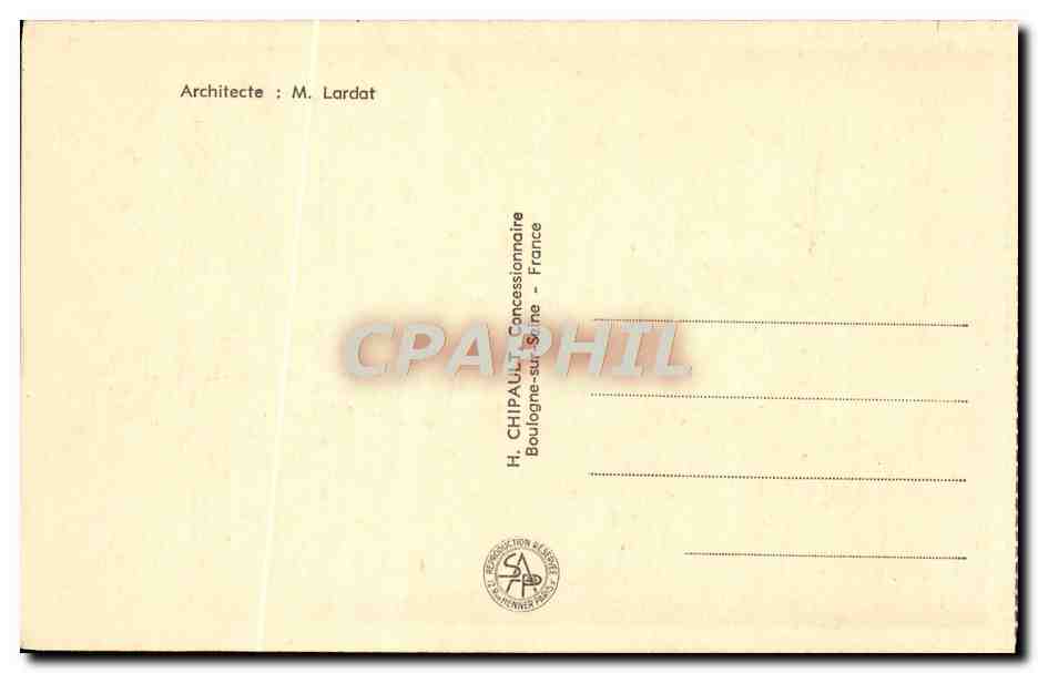 Pavillon de l'Égypte — Exposition Internationale Paris 1937 — H. Chipault, Boulogne-sur-Seine — Verso