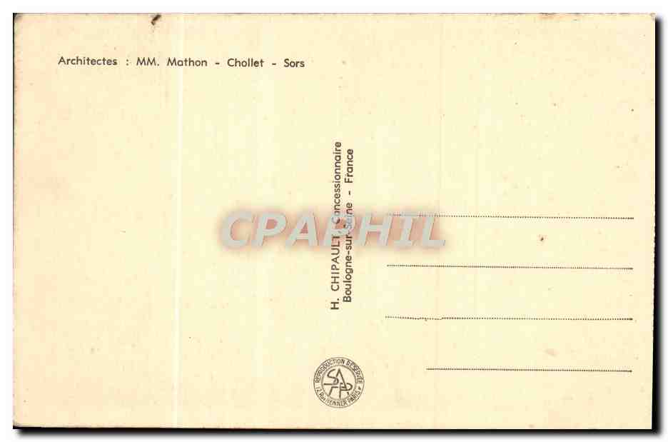 CPA Exposition Internationale Paris 1937 Pavillon De La radio — Rückseite