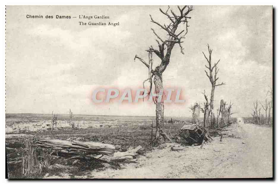 CPA Chemin Des Dames L'Ange Gardien Militaria