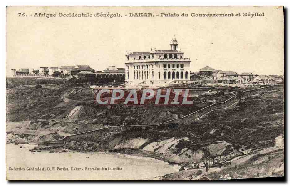 CPA Senegal Palais du gouvernement et hopital Dakar