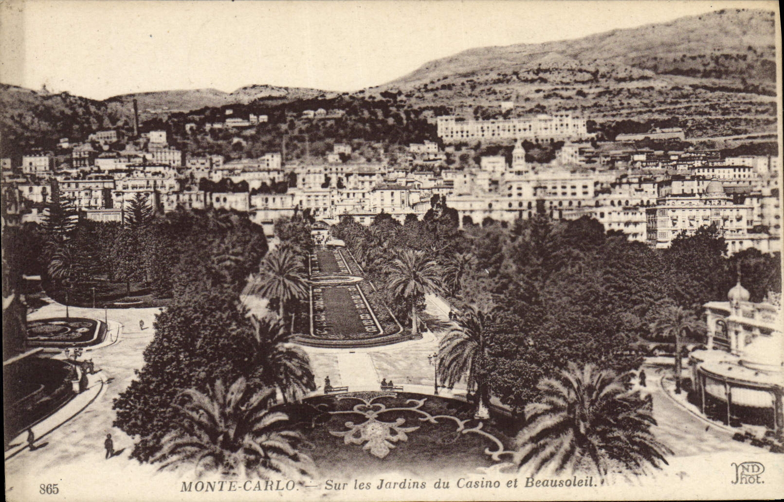 Monte-Carlo — Sur les Jardins du Casino et Beausoleil — JND Phot.