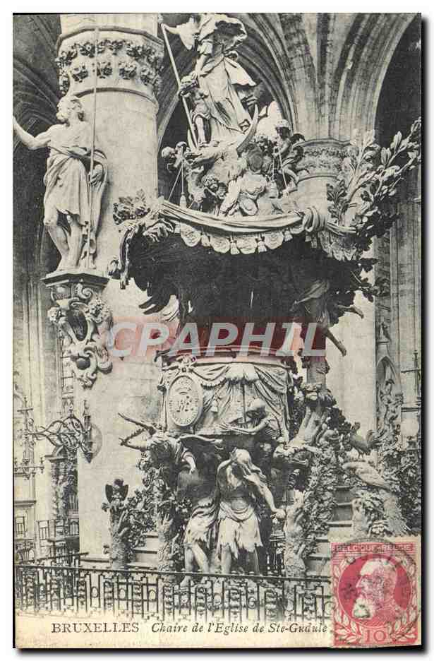 CPA Bruxelles Chaire De I'Eglise De Ste Gudule