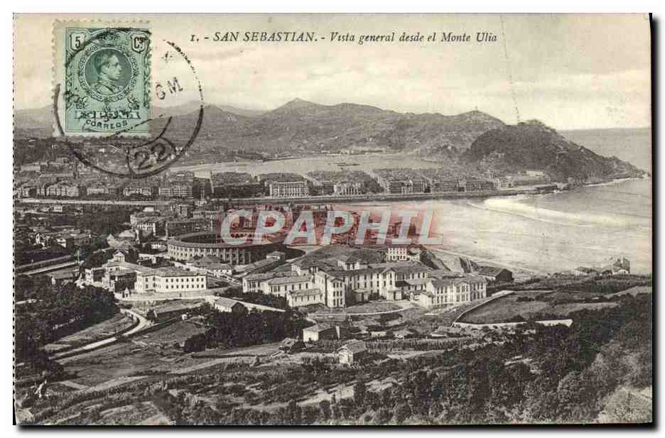 CPA San Sebastian Vista General Desde Et Monte Ulia