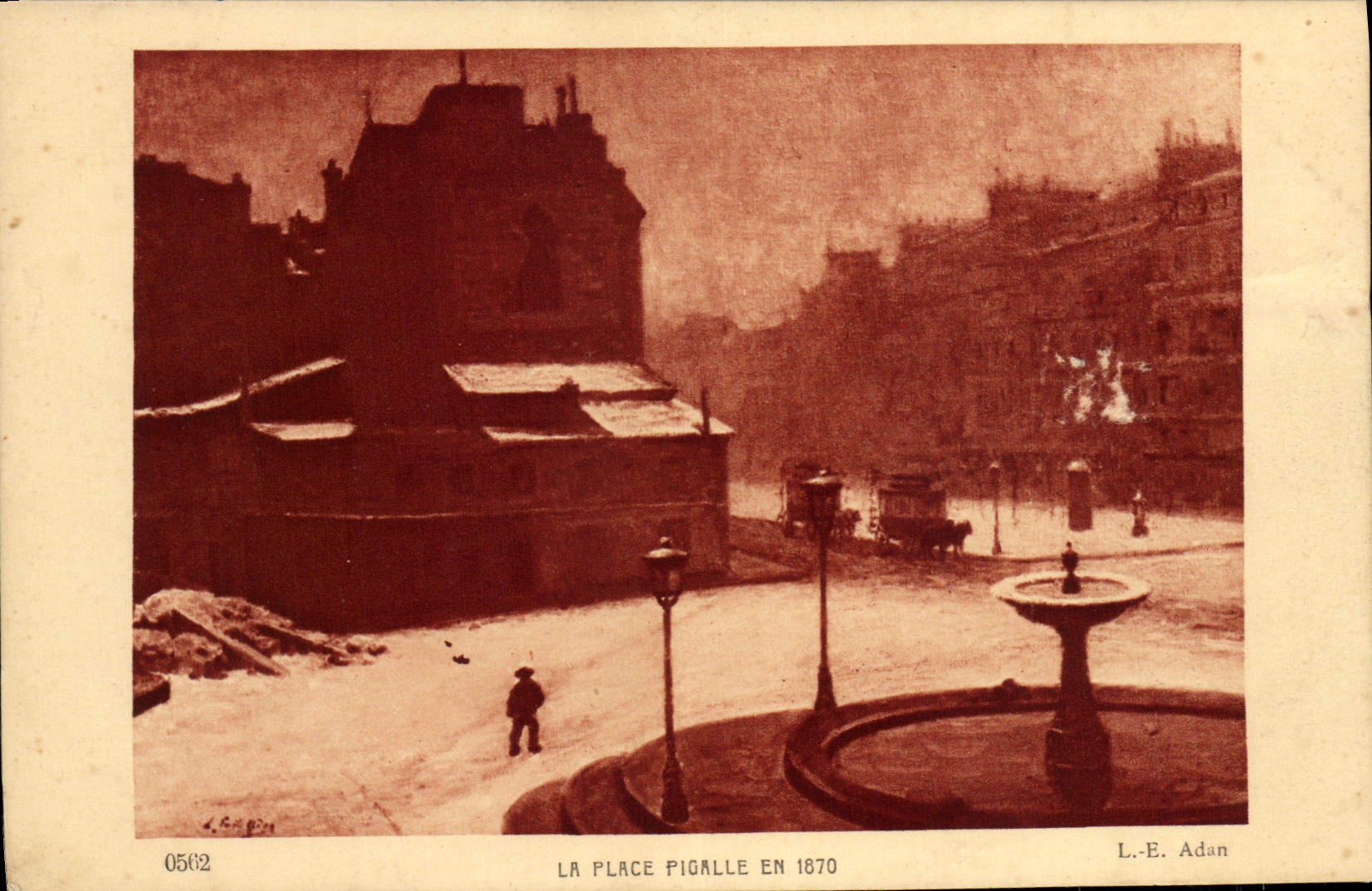 CPA La Place Pigalle En 1870 Paris Adan