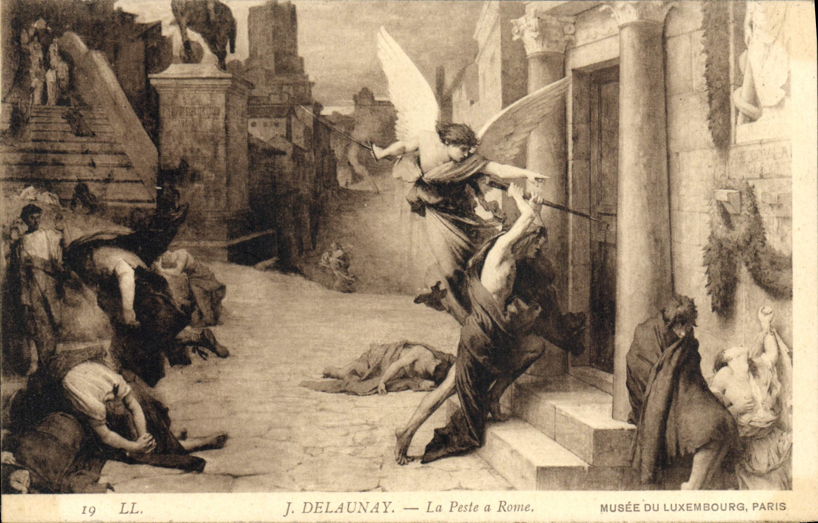 CPA La Peste A Rome Musee Du Luxembourg Paris Ange