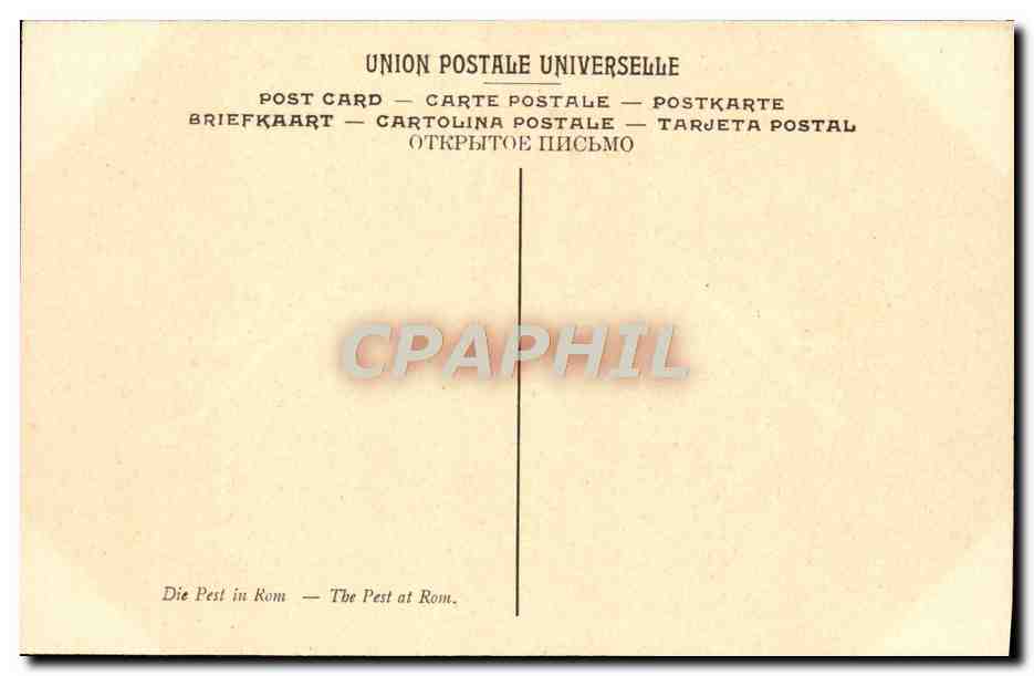 CPA La Peste A Rome Musee Du Luxembourg Paris Ange — Verso