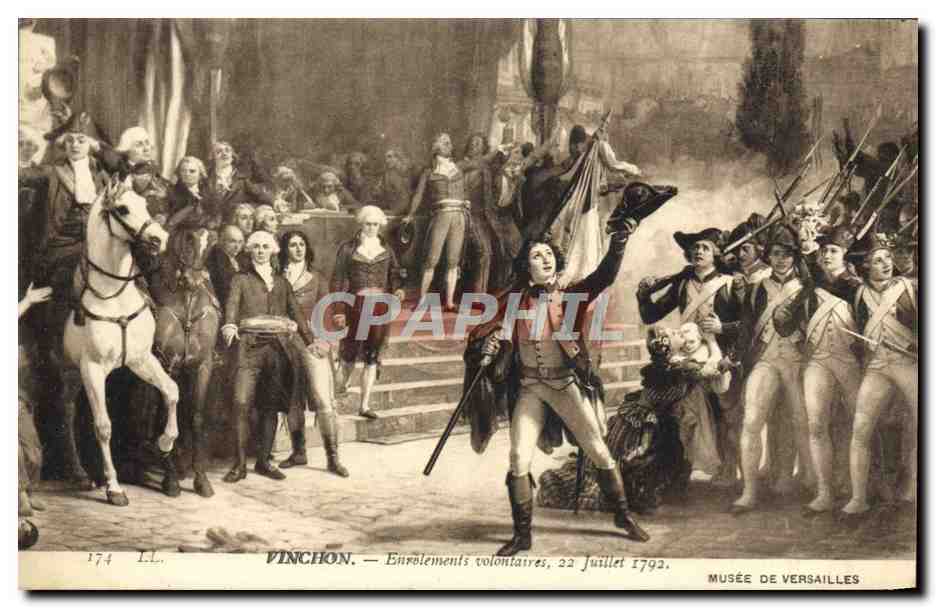 CPA Vinchon Enrolements Volontaires Versailles 22 juillet 1792