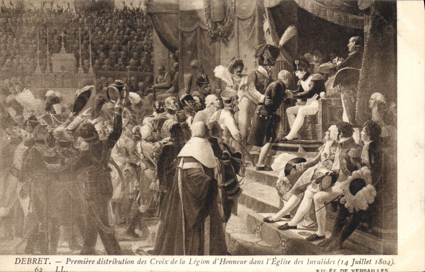 CPA Debret Premiere Distribution Des Croix De La Legion D'Honneur dans l'eglise des Invalides 
