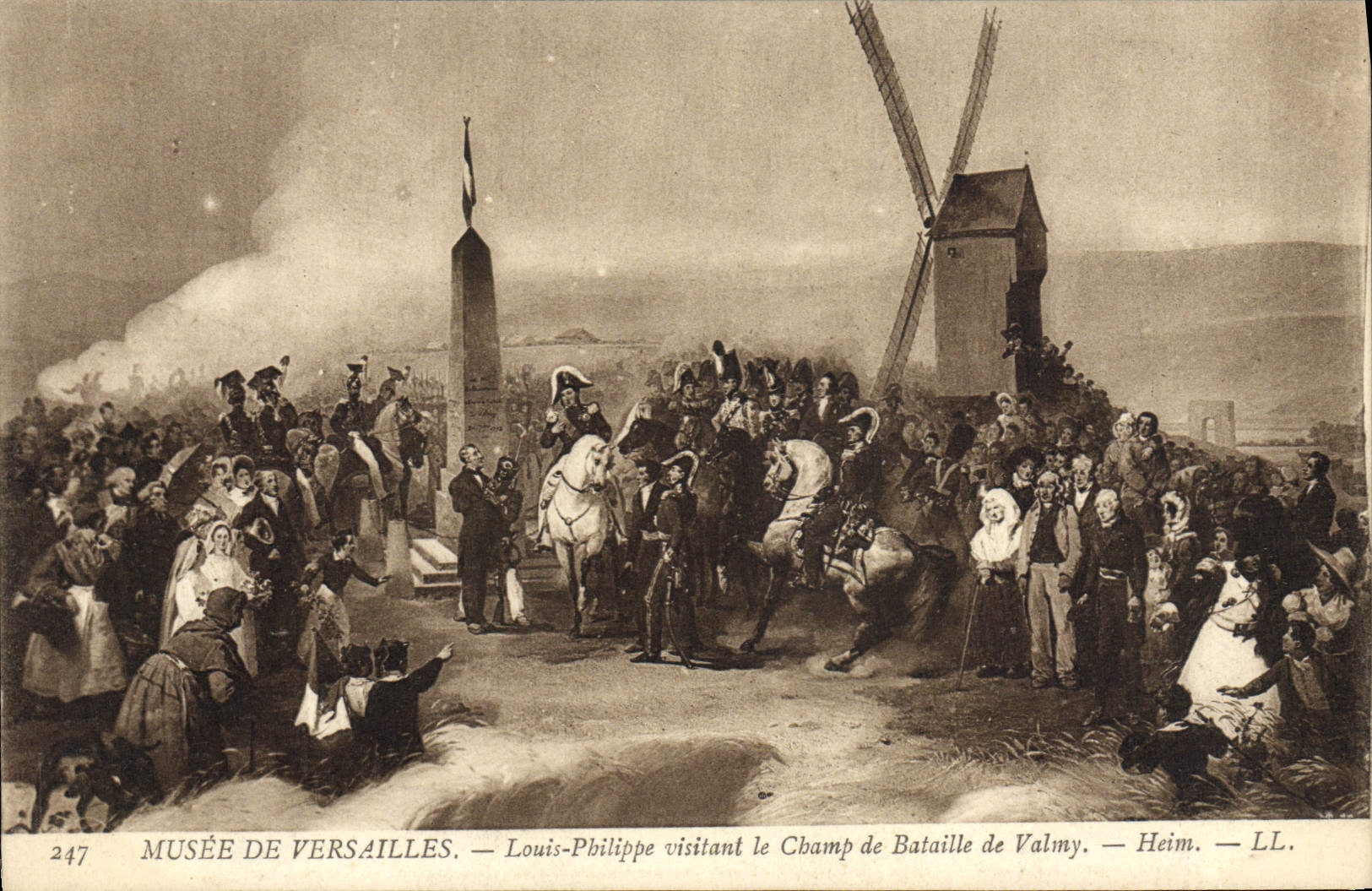 CPA Musee De Versailles Louis Philippe Visitant Le Champ De Bataille de Valmy Moulin