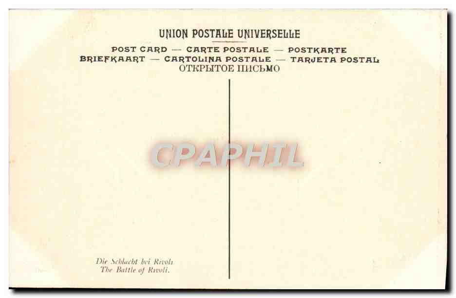 CPA Philippoteaux Bataille De Rivoli Versailles 14 janvier 1797 Versailles — Verso
